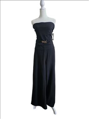 Derek Heart Black Strapless Jumpsuit Size 1X